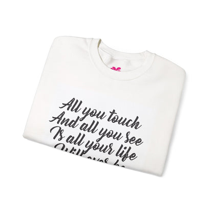 Pink Floyd Lyric Crewneck Sweatshirt - "All You Touch And All You See"