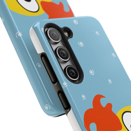 Copy of Penguin Cute Tough Phone Case – Blue Snowflake Protective Cover