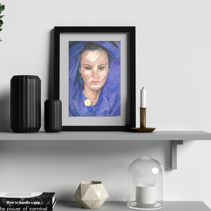 Woman in Purple/Blue