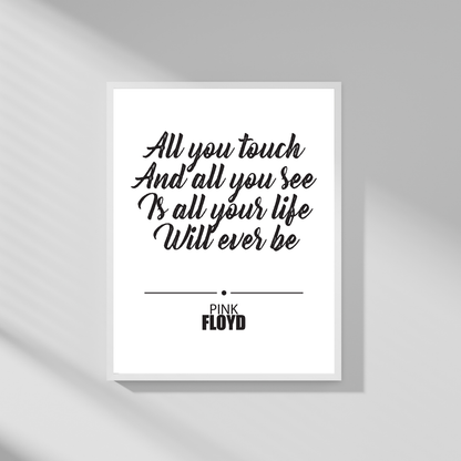 Pink Floyd Breath Quote
