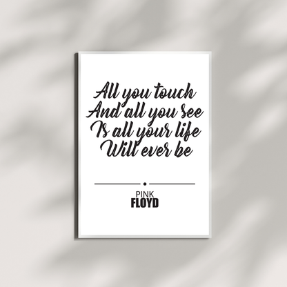 Pink Floyd Breath Quote