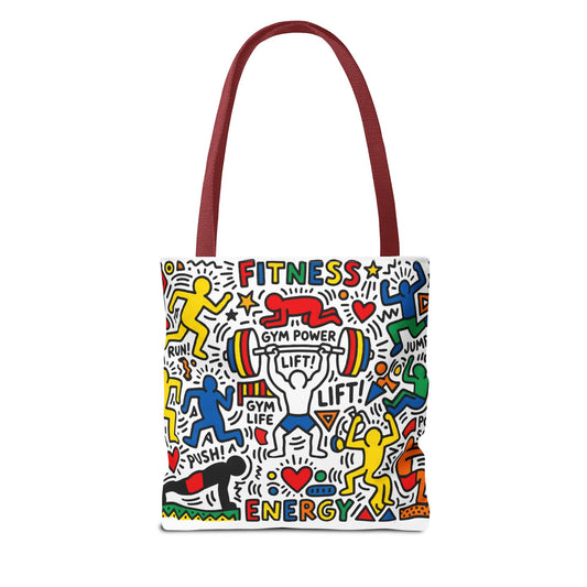 Pop Art inspire Keith Haring - Workout Tote Bag