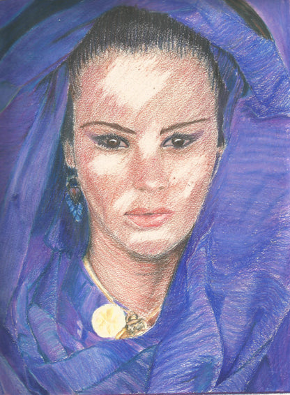 Woman in Purple/Blue