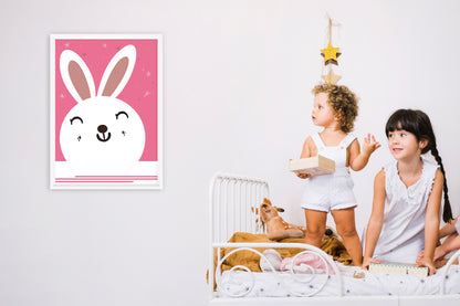 Kids Room Rabbit or Classroom Print Decor, Children Art
