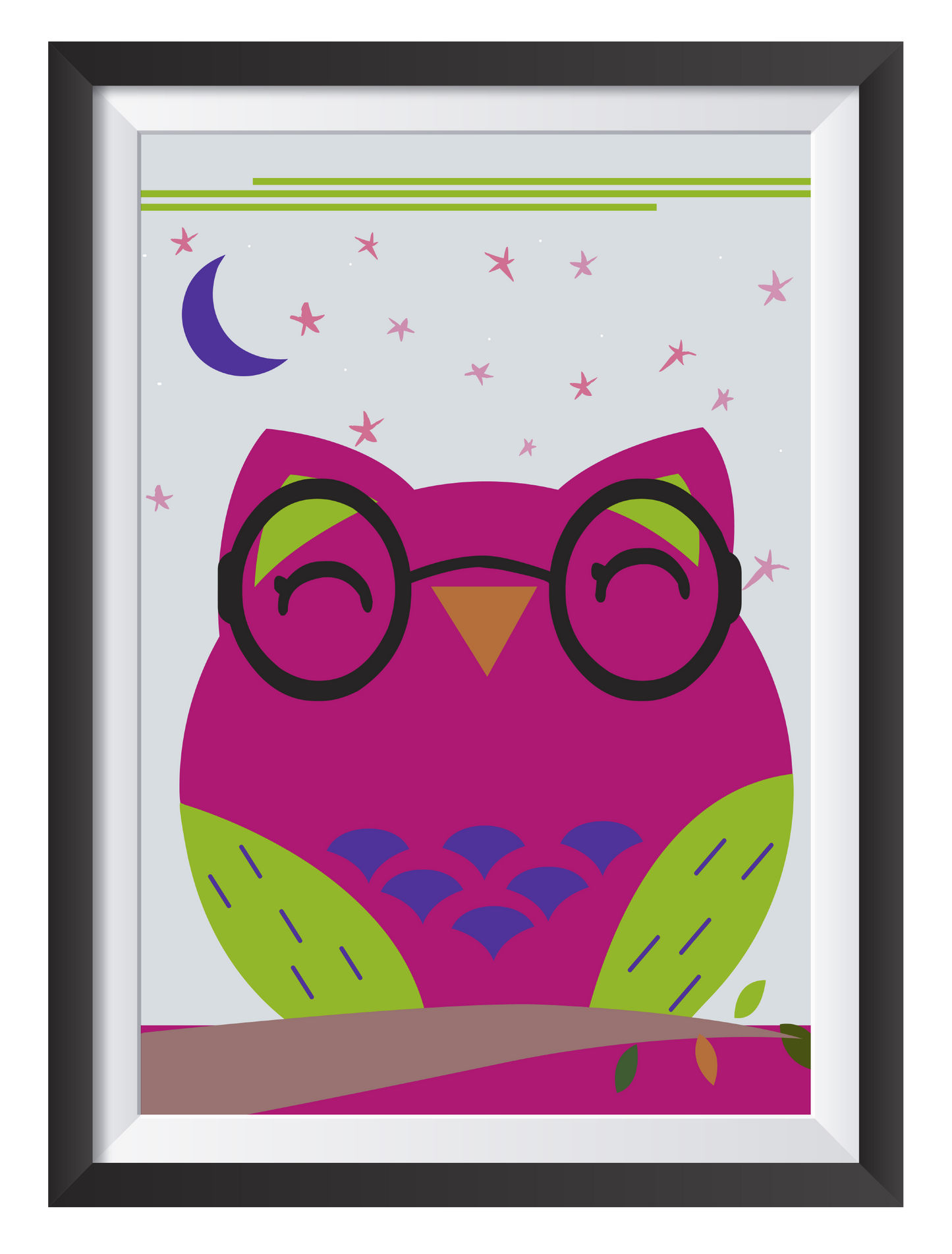 Owl Print Kids Room Decor