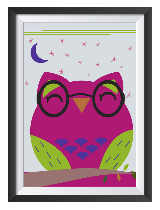 Owl Print Kids Room Decor