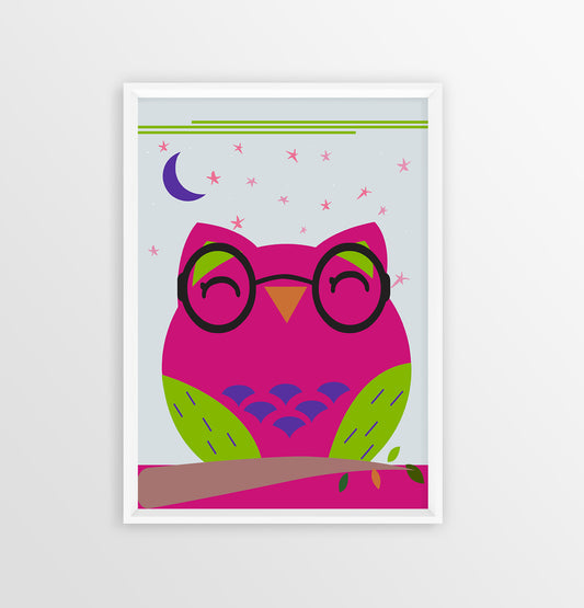 Owl Print Kids Room Decor