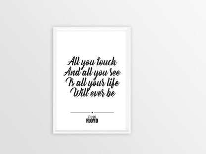 Pink Floyd Breath Quote